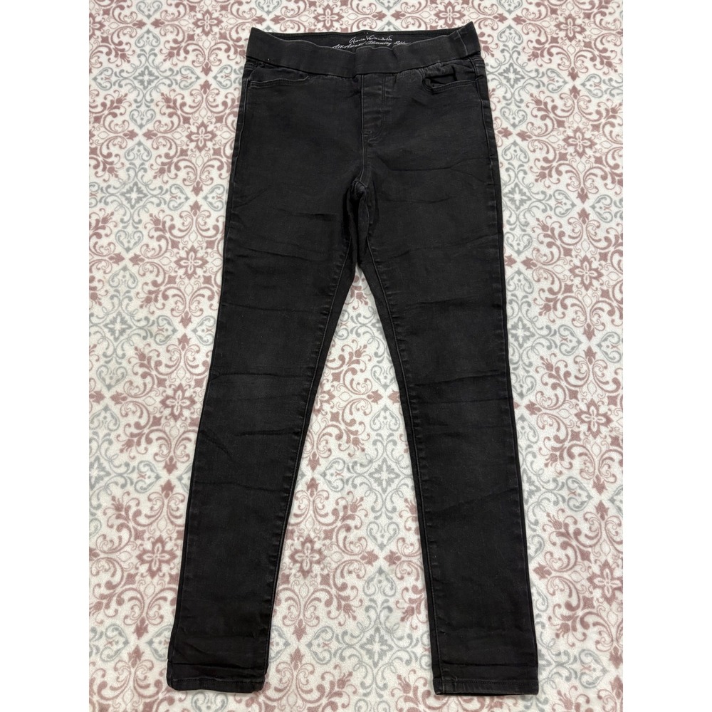 Gloria Vanderbilt All-Around Slimming Effect Pull On Skinny Jeans Black Size 4